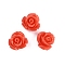 Synthetic Coral Carved Beads, Dyed, Flower, Orange Red, 10x8.5mm, Hole: 1.3mm