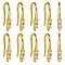 10 Pair Brass Micro Pave Clear Cubic Zirconia Earring Hooks, Ear Wire, with Loops, Real 18K Gold Plated, 18mm, Hole: 1.2mm, Pin: 1mm