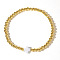 Stainless Steel Bead Stretch Bracelets for Women, with Plastic Cross, White, 6-7/8 inch(17.5cm)