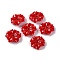 Synthetic Coral Beads, Dyed, Flower, FireBrick, 13x12.5x3mm, Hole: 1mm