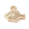 CCB Plastic Pendants, Fish, Golden, 16.5x18.5x4.5mm, Hole: 3mm