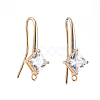 Brass Earring Hook X-ZIRC-Q019-002G-2