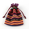 Ethnic Style Cloth Packing Pouches Drawstring Bags X-ABAG-R006-10x14-01E-3