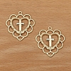 Hollow Heart Cross Alloy  Pendants PW-WGAFC42-04-1