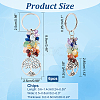 SUPERFINDINGS 6Pcs Natural Gemstone Keychain KEYC-FH0001-14-5