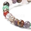 Natural Mixed Stone Beaded Stretch Bracelets BJEW-A117-B-39-3