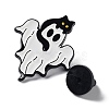 Ghost with Black Cat Alloy Enamel Brooch JEWB-E034-02EB-01-3