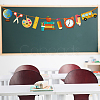 CRASPIRE 2 Sets 2 Styles Welcome Come Back & School Supplies Paper Banners DIY-CP0009-68-5