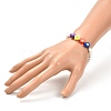 Round Glass Pearl Beads Stretch Bracelet for Teen Girl Women BJEW-JB07075-5