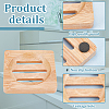 GOMAKERER 16Pcs 2 Style Bamboo Soap Dishes with Anti Slip Pad AJEW-GA0005-76-2