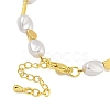 Rack Plating Brass and ABS Imitation Pearl Bracelets BJEW-B106-12G-3