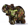 Elephant Assembled Natural Bronzite & Synthetic Imperial Jasper Model Ornament G-N330-62-4