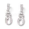 Eco-Friendly Brass Micro Pave Cubic Zirconia Pendants KK-K265-01P-O-1