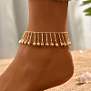 Brass Round Charm Anklets WT6875-1