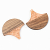 Transparent Resin & Walnut Wood Pendants RESI-S389-046A-B04-2