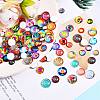 280Pcs 4 Styles Flat Back Glass Cabochons sgGGLA-SZ0001-32-5