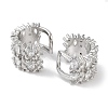 Horse Eye Brass Micro Pave Cubic Zirconia Cuff Earrings for Women EJEW-E310-08P-2