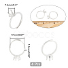  4Pcs Brass Adjustable Ring Settings FIND-NB0004-62A-2