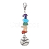 Synthetic & Natural Mixed Gemstone Pendant Decorations HJEW-JM01790-3