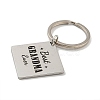 Mother's Day Gift 201 Stainless Steel Word Best Grandma Keychains KEYC-E040-01P-01-2