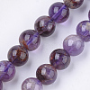 Natural Purple Lodolite Quartz Beads Strands X-G-S333-10mm-030-1