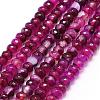Faceted Natural Agate Beads Strands G-F344-22A-1