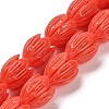 Synthetic Coral Dyed Carved Beads Strands CORA-P004-01A-1