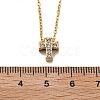 304 Stainless Steel Crystal Rhinestone Pendant Cable Chain Necklaces for Women NJEW-C062-01D-G-5