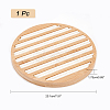 8-Slot Flat Round Bamboo Finger Ring Display Plates RDIS-WH0009-016A-2