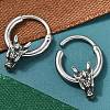 Dragon Head 316 Surgical Stainless Steel Hoop Earrings EJEW-G416-22AS-3