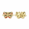Brass Micro Pave Cubic Zirconia Connector Charms KK-E068-VB407-4-1