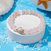 Natural Rose Quartz Round & Synthetic Turquoise Turtle Beaded Stretch Bracelet for Women BJEW-JB09700-02-2