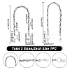 ARRICRAFT 2Pcs 2 Style Zinc Alloy Skull Link Chain Waist Belt AJEW-AR0001-75-2