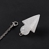 Natural Quartz Crystal Cone Dowsing Pendulum Pendants G-G983-04P-09-5