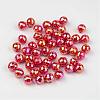 Faceted Colorful Eco-Friendly Poly Styrene Acrylic Round Beads SACR-K001-6mm-6-1