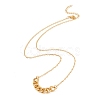 Curb Chains Dangle Stud Earring and Pendant Necklace SJEW-E043-03-3