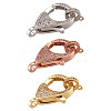 Brass Micro Pave Cubic Zirconia Lobster Claw Clasps ZIRC-TA0001-12-2