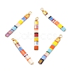 Glass Japanese Seed Beads Pendant PALLOY-JF00986-1