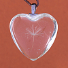 Heart Alloy Glass Pendants GLAA-Q049-20mm-01P-2