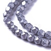 Electroplate Non-magnetic Synthetic Hematite Beads Strands G-E522-A-F-4