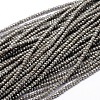 Faceted Rondelle Full Rainbow Plated Electroplate Glass Beads Strands EGLA-M004-2mm-A04-1