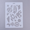 Plastic Reusable Drawing Painting Stencils Templates DIY-E015-18G-1