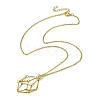 Crystal Cage Holder Necklace NJEW-JN04606-01-5