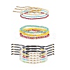 Adjustable Nylon Cord Braided Bead Bracelets BJEW-SZ0001-009-1