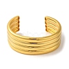 Rack Plating Brass Grooved Open Cuff Bangles BJEW-S150-01G-2