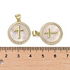 Brass Micro Pave Clear Cubic Zirconia Pendants KK-H466-07G-3