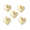 Brass Micro Pave Cubic Zirconia Pendants KK-E068-VB170-2