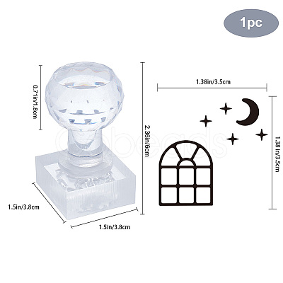 Clear Acrylic Soap Stamps with Big Handles DIY-WH0445-017-1