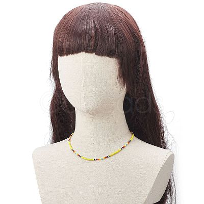 4Pcs 4 Color Glass Seed Beaded Necklaces Set for Women NJEW-TA00053-1