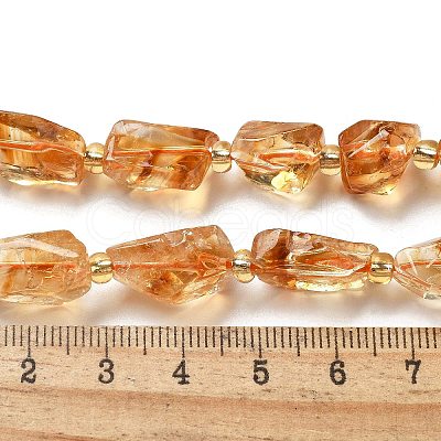 Natural Citrine Beads Strands G-H074-C02-03-1